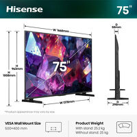 Hisense 4K 75E7S PRO. Telewizor QLED 75