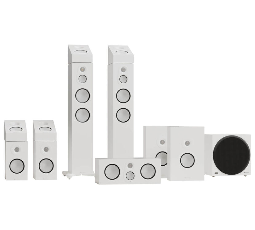 Monitor Audio Silver 300 8G system AV (biały). Zestaw 7.1.4.