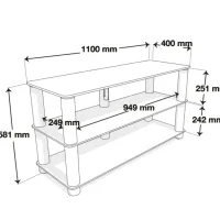 NorStone Epur 3 AV (czarny). Stolik audio. - 2