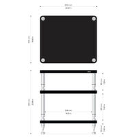 Solidsteel HY-3 (czarny). Stolik audio. - 2