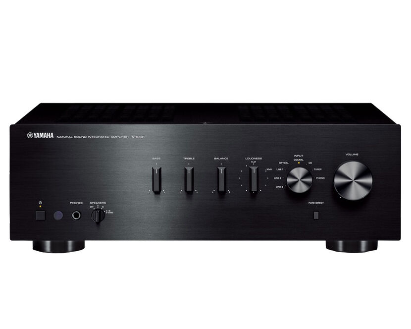 Yamaha A-S301 (czarny). Zintegrowany wzmacniacz stereo.
