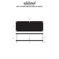 Solidsteel HW-2 (czarny połysk). Stolik audio. - 2