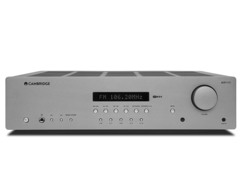 Cambridge Audio AXR100 (grey). Amplituner stereo z radiem FM.