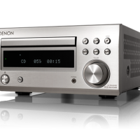 Denon D-M41 DAB+ (srebrny-wiśniowy). Mini zestaw stereo. - 2