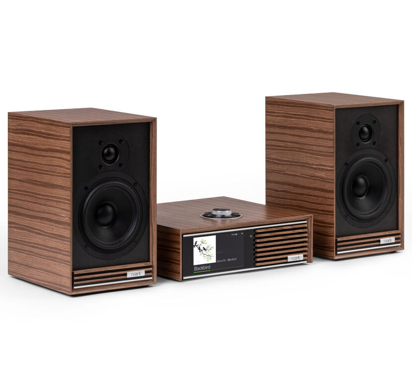 Ruark Audio R610 + Sabre-R (orzech). Zestaw stereo.