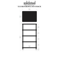 Solidsteel S3-5 (czarny). Stolik audio. - 2