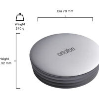Ortofon Record stabilizer (srebrny). Docisk do płyt winylowych. - 2