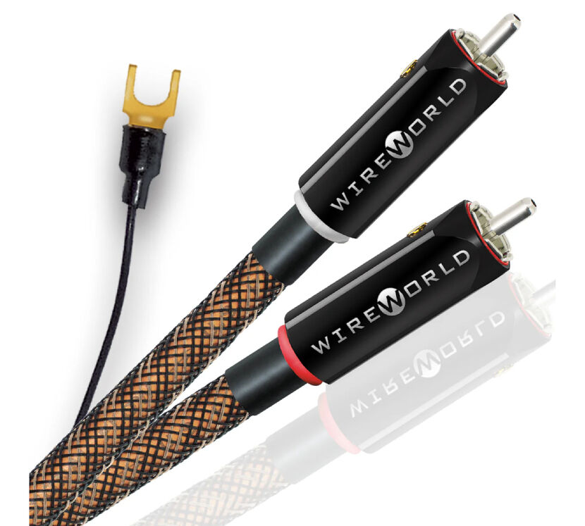 Wireworld Eclipse 10 (ECI-G). Przewód gramofonowy RCA z uziemieniem (2x1.0m).