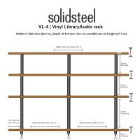 Solidsteel VL-4 (orzech). Stolik audio. - 5