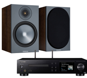 Pioneer NC-50DAB (czarny) + Monitor Audio Bronze 100 (orzech). Zestaw stereo.