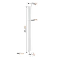 Vogels TVA 7000 (biały). Listwa maskująca przewody. - 2