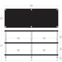 Solidsteel HW-3XL (czarny). Stolik audio. - 2