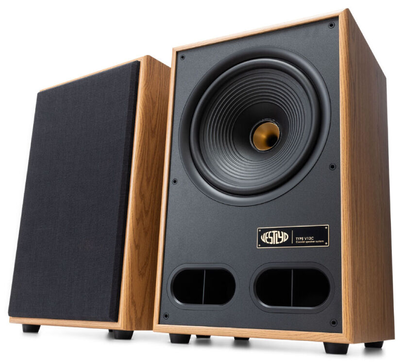 Vestlyd V12C (dąb) + Denon DCD-900NE (czarny).