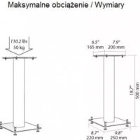 NorStone Stylum 1 (dąb). Podstawki głośnikowe. - 2
