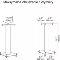 NorStone Stylum 1 (dąb). Podstawki głośnikowe. - 2