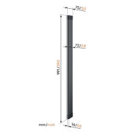 Vogels TVA 7000 (czarny). Listwa maskująca przewody. - 2