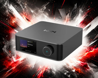 WiiM Amp Ultra (ciemnoszary). Sieciowy wzmacniacz stereo.