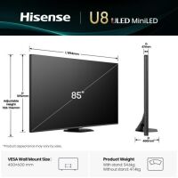 Hisense Smart TV 85U8Q. Telewizor ULED 85